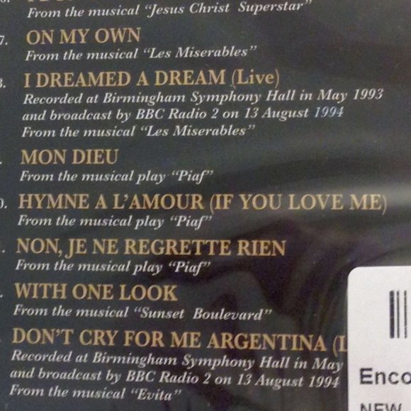 Broadway Musicals, Elaine Paige, Encore - Picture 3 of 4